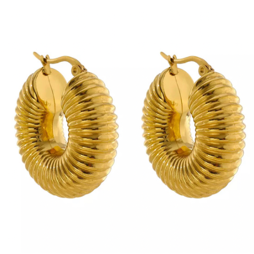 AMINA CHUNKY HOOP EARRINGS