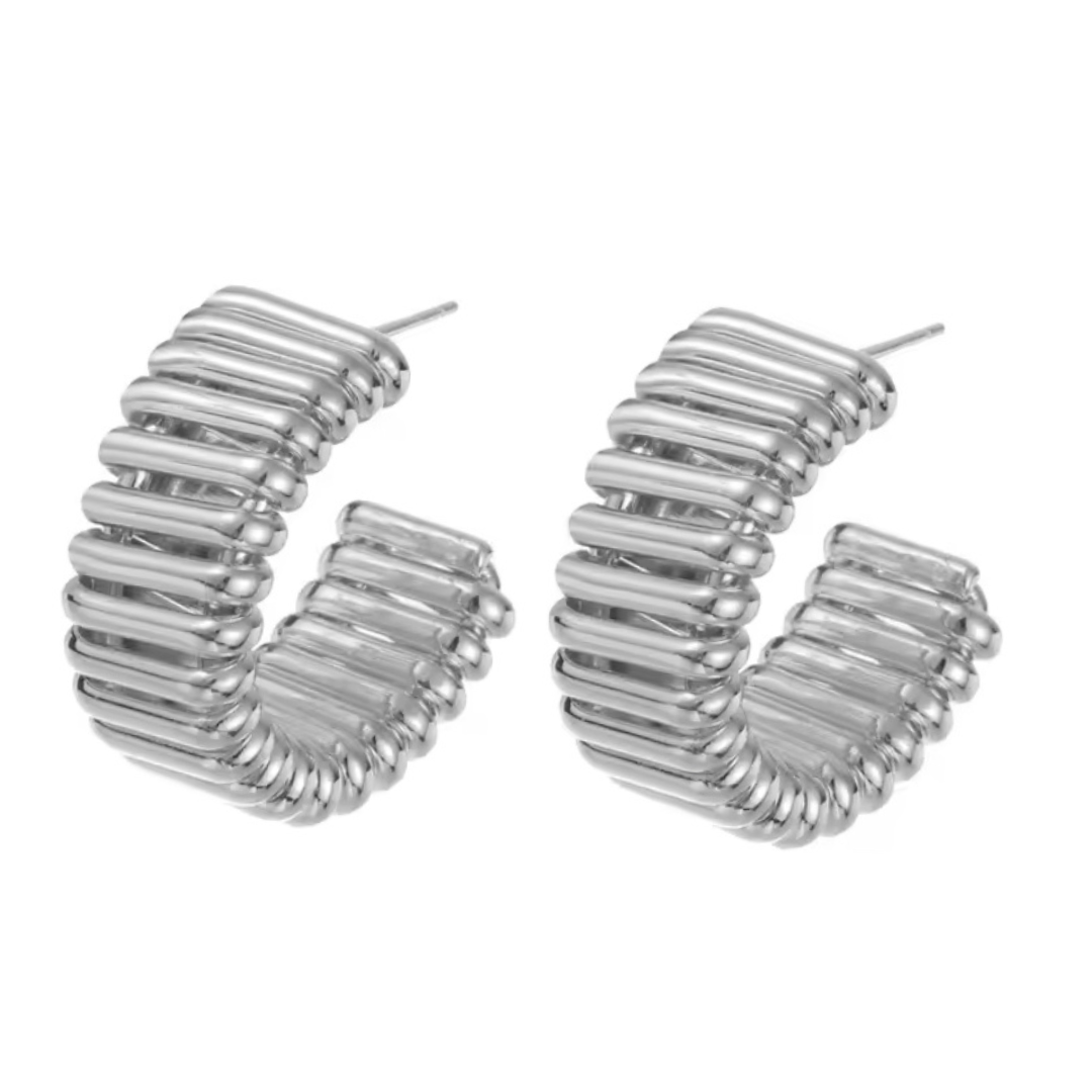 ALCOTT HOOP EARRINGS silver