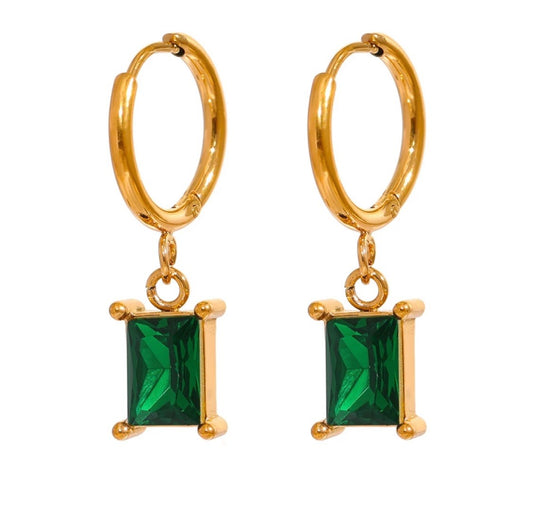 MAYA JEWEL HOOP EARRINGS